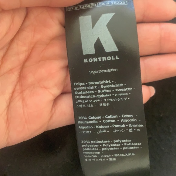 Black crew neck KAPPA x KONTROLL - Picture 3 of 3